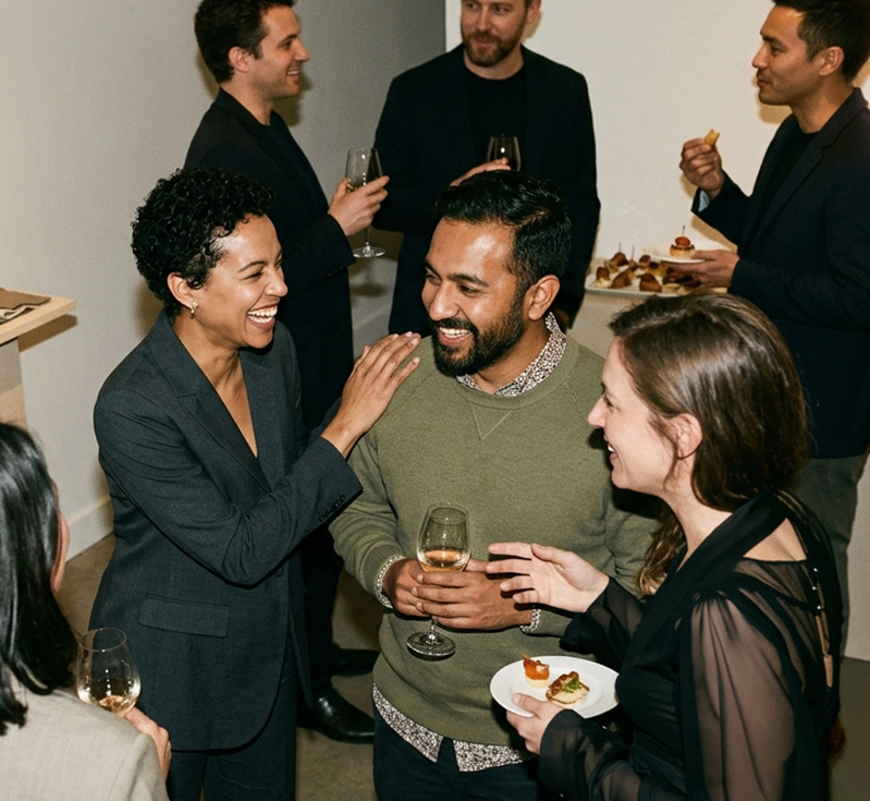Architects and designers networking at the FORMAA design event in Germany